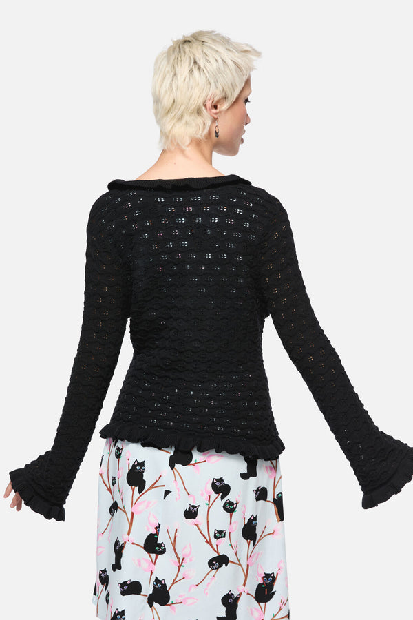 Dangerfield - Forgotten City Tie Cardigan - black