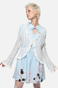 Dangerfield - Forgotten City Tie Cardigan - white