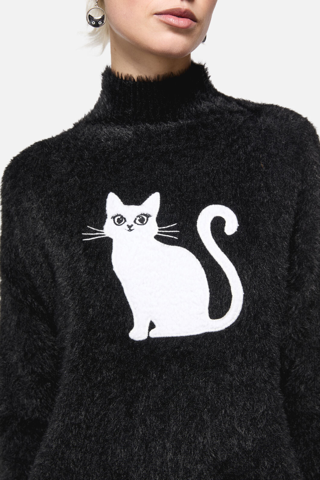Dangerfield - Catkins Boucle Knit Jumper - black