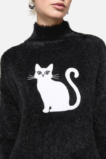 Dangerfield - Catkins Boucle Knit Jumper - black