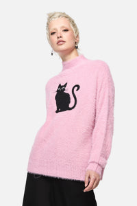 Dangerfield - Catkins Boucle Knit Jumper - pink