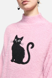 Dangerfield - Catkins Boucle Knit Jumper - pink