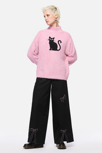 Dangerfield - Catkins Boucle Knit Jumper - pink