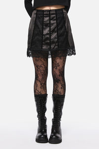 Dangerfield - Forgotten City Lace Trim Skort - black