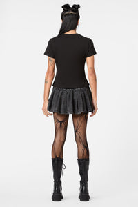 Dangerfield - Moggy Glitter Paw Tee - black