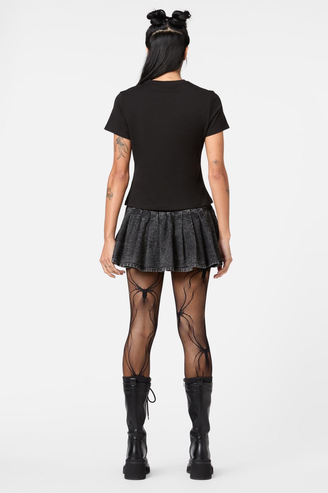 Dangerfield - Moggy Glitter Paw Tee - black