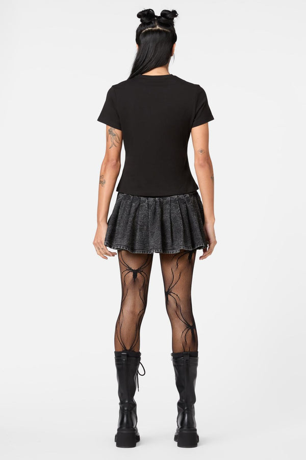 Dangerfield - Moggy Glitter Paw Tee - black