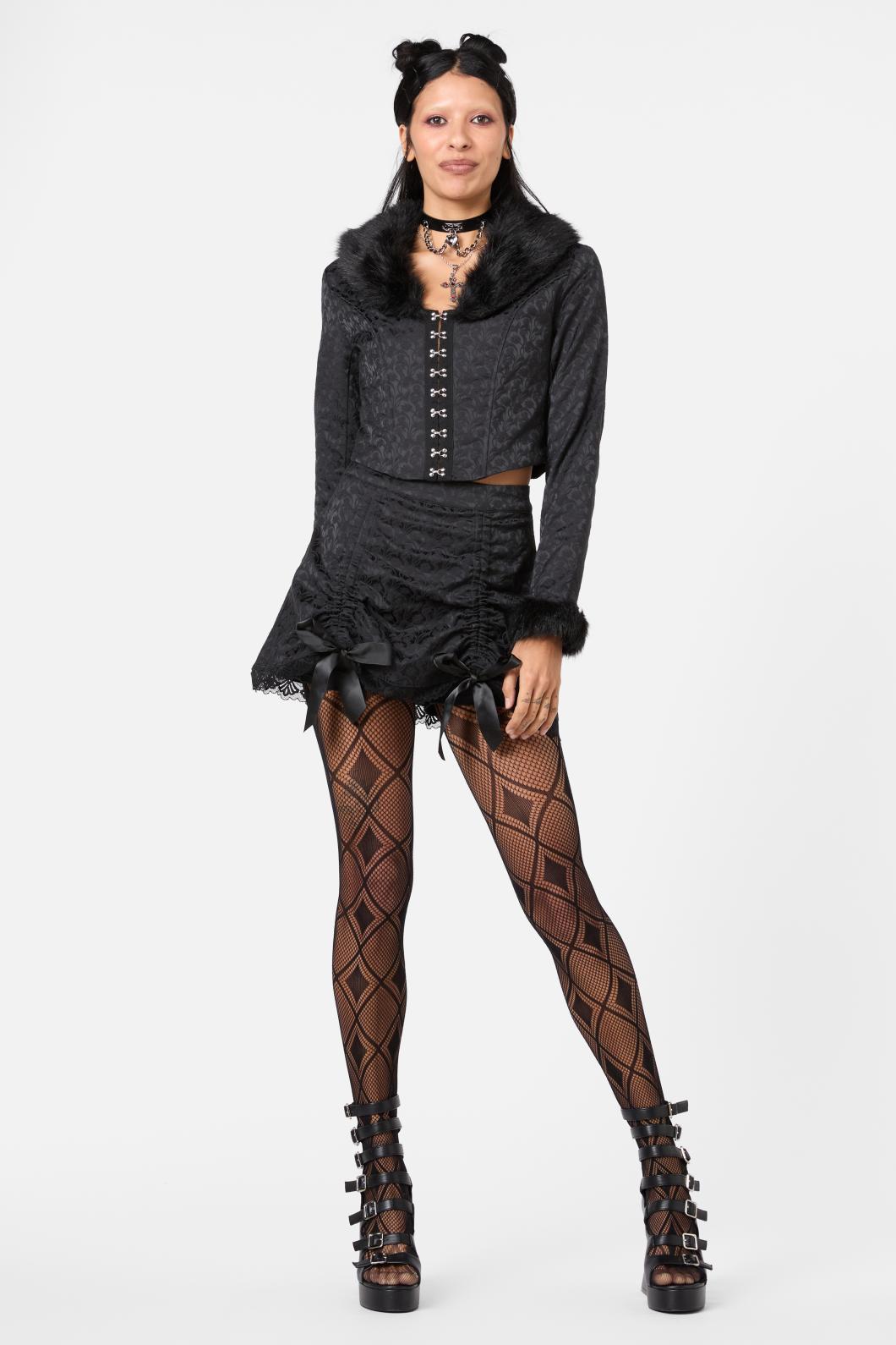 Dangerfield - Fable Brocade Skirt - black