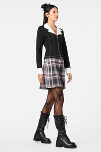 Dangerfield - Moggy Contrast LS Blouse - black-white
