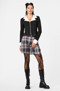 Dangerfield - Moggy Contrast LS Blouse - black-white