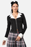 Dangerfield - Moggy Contrast LS Blouse - black-white