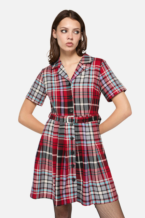 Dangerfield - Scorpion Tartan Dress - multi
