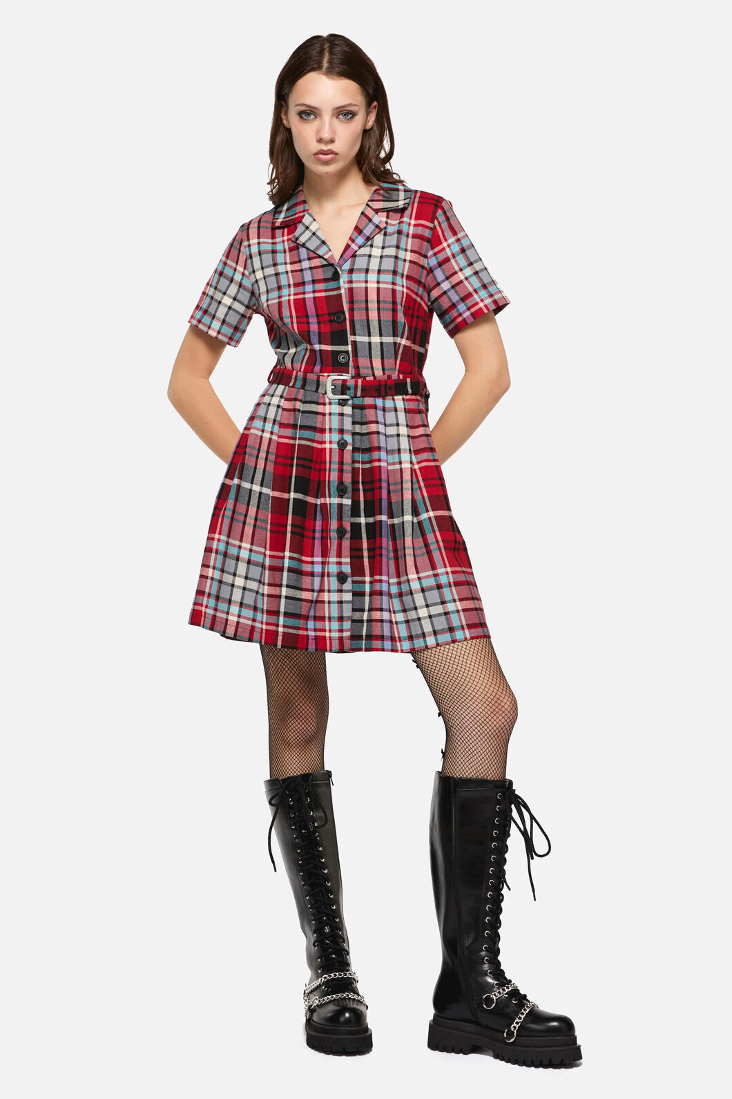 Dangerfield - Scorpion Tartan Dress - multi