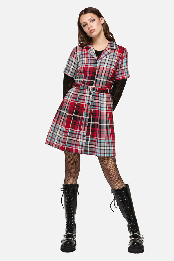 Dangerfield - Scorpion Tartan Dress - multi