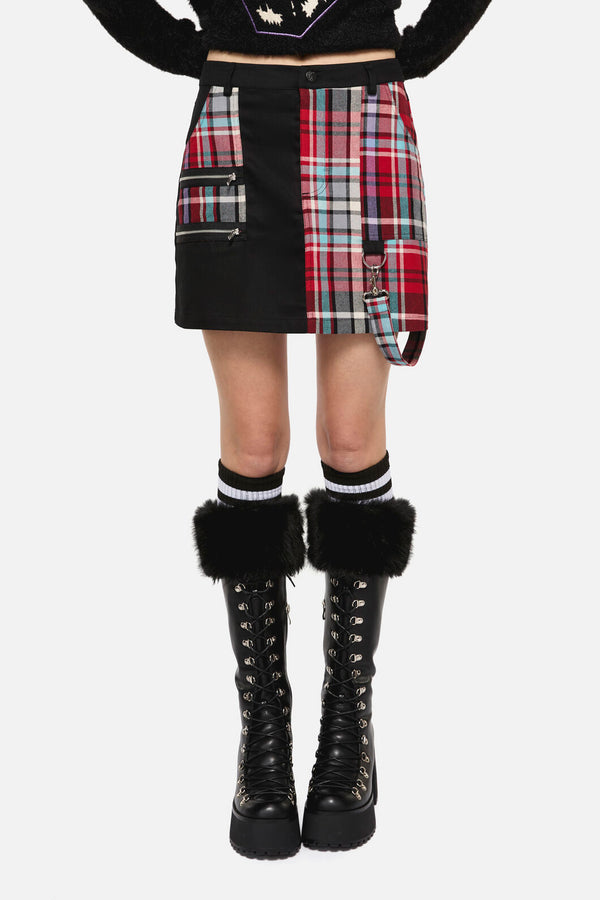 Dangerfield - Scorpion Tartan Skirt - multi
