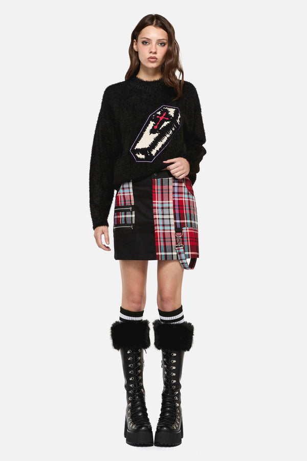 Dangerfield - Scorpion Tartan Skirt - multi