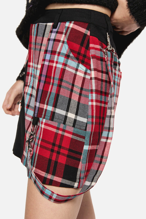 Dangerfield - Scorpion Tartan Skirt - multi
