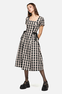Dangerfield - Sweet Home Gingham Dress - black-white