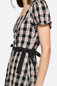 Dangerfield - Sweet Home Gingham Dress - black-white