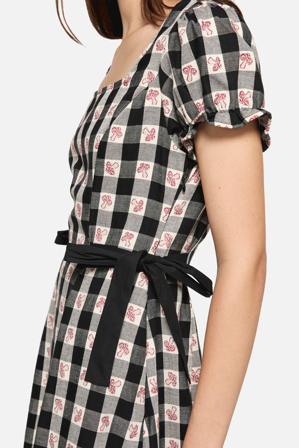 Dangerfield - Sweet Home Gingham Dress - black-white