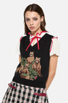 Dangerfield - Haus Of Raccoon Knit Vest - black-white