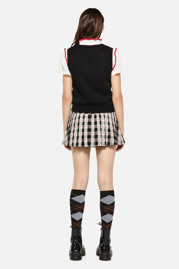 Dangerfield - Haus Of Raccoon Knit Vest - black-white
