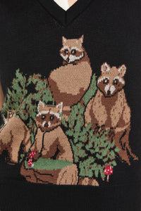 Dangerfield - Haus Of Raccoon Knit Vest - black-white