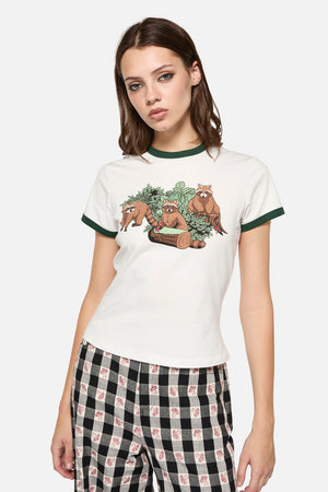 Dangerfield - Haus Of Raccoon Tee - cream