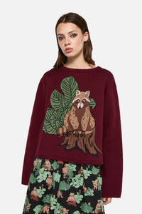 Dangerfield - Haus Of Raccoon High Neck Knit - maroon