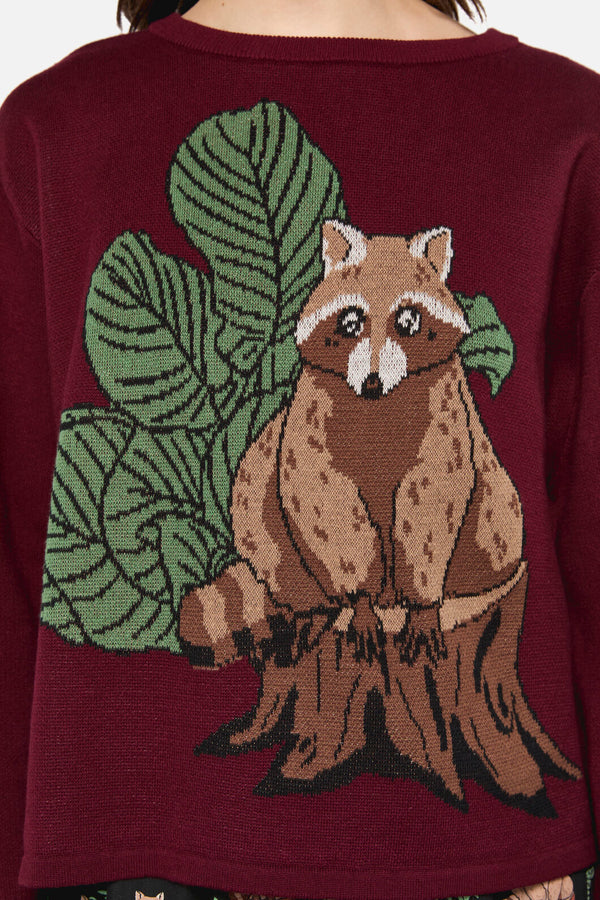 Dangerfield - Haus Of Raccoon High Neck Knit - maroon