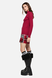 Dangerfield - Cub Huddle Knit Top - red