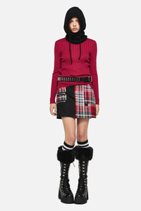 Dangerfield - Cub Huddle Knit Top - red