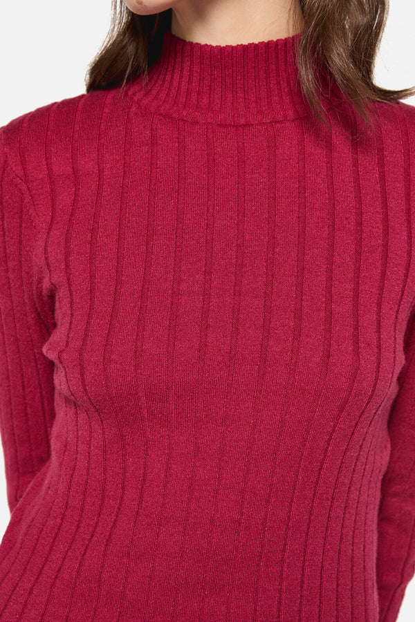 Dangerfield - Cub Huddle Knit Top - red