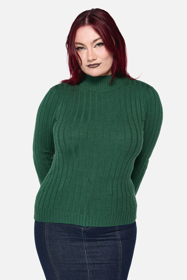 Dangerfield - Cub Huddle Knit Top - green