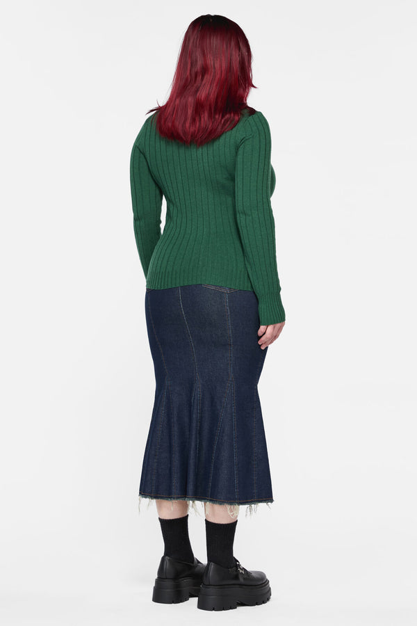 Dangerfield - Cub Huddle Knit Top - green
