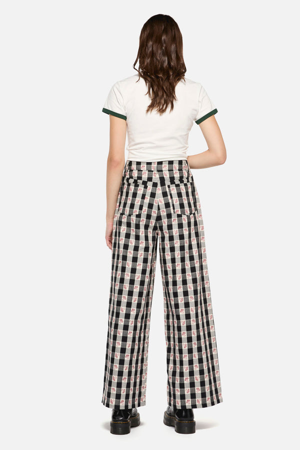 Dangerfield - Sweet Home Gingham Pant - black-white