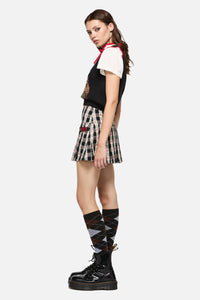 Dangerfield - Sweet Home Gingham Skort - black-white
