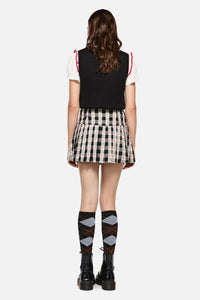 Dangerfield - Sweet Home Gingham Skort - black-white