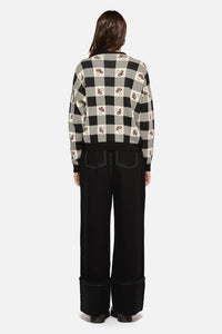 Dangerfield - Sweet Home Intarsia Cardi - black-white