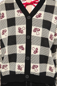 Dangerfield - Sweet Home Intarsia Cardi - black-white