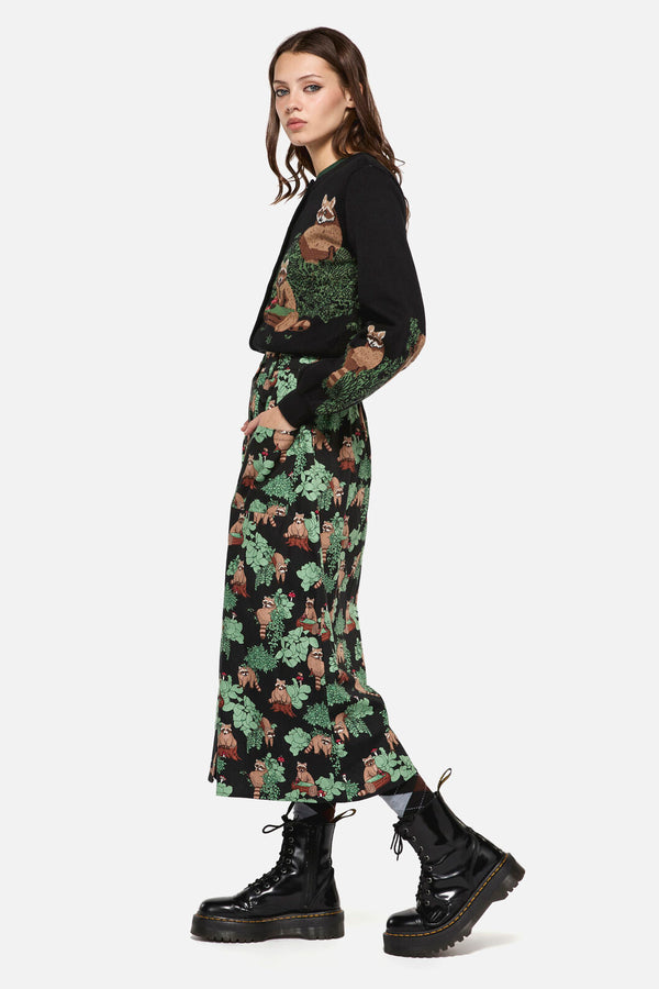 Dangerfield - Haus Of Raccon Print Skirt - multi