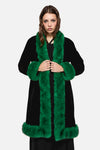 Dangerfield - Cub Huddle Fluffy Cord Coat - black-green
