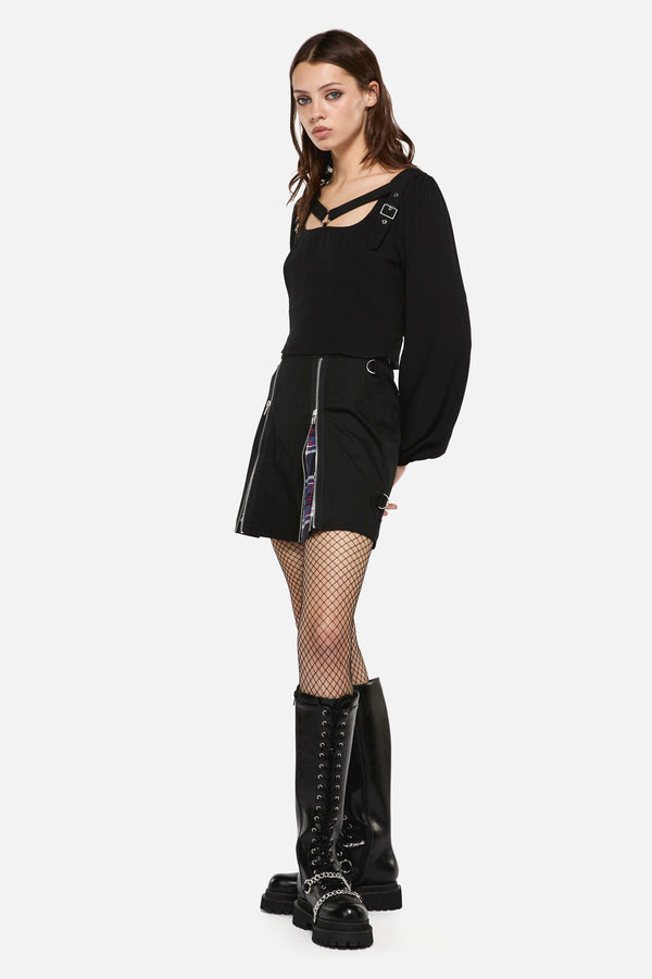 Dangerfield - Little Bitter Buckle Strap Blouse - black