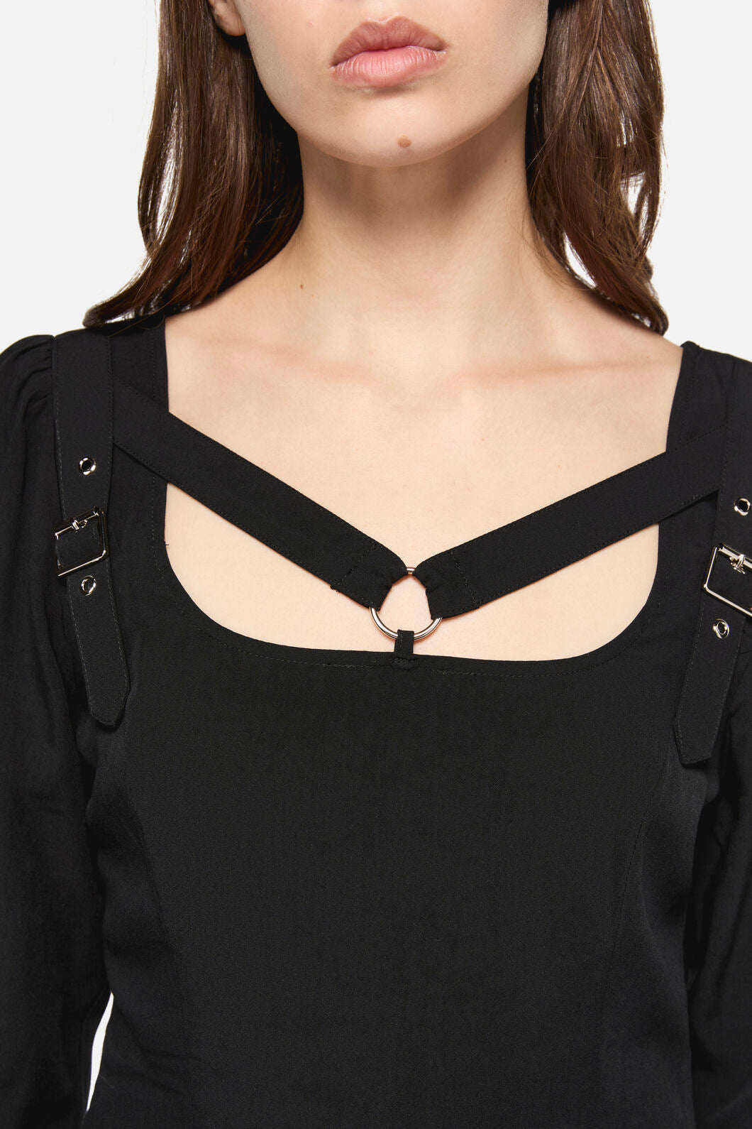 Dangerfield - Little Bitter Buckle Strap Blouse - black