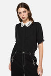 Dangerfield - Little Bitter Maid Crop Blouse - black