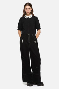 Dangerfield - Little Bitter Maid Crop Blouse - black
