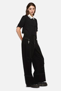 Dangerfield - Little Bitter Maid Crop Blouse - black