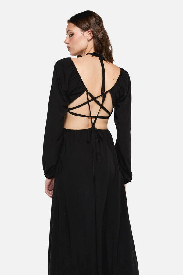 Dangerfield - Little Bitter Backless Formal Dress - black