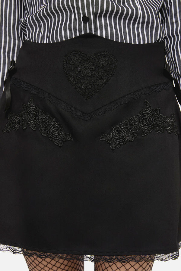 Dangerfield - Little Bitter Lacey Mini Skirt - black