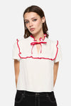 Dangerfield - Little Bitter Frilly Blouse - cream